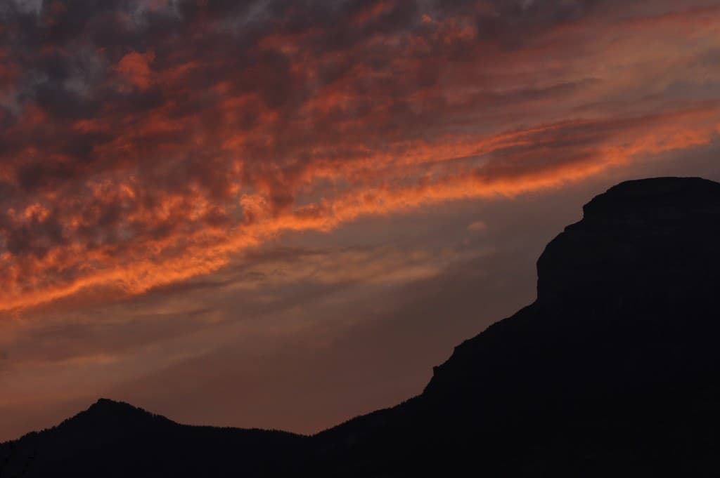 Coucher flamboyant sur la Chartreuse...