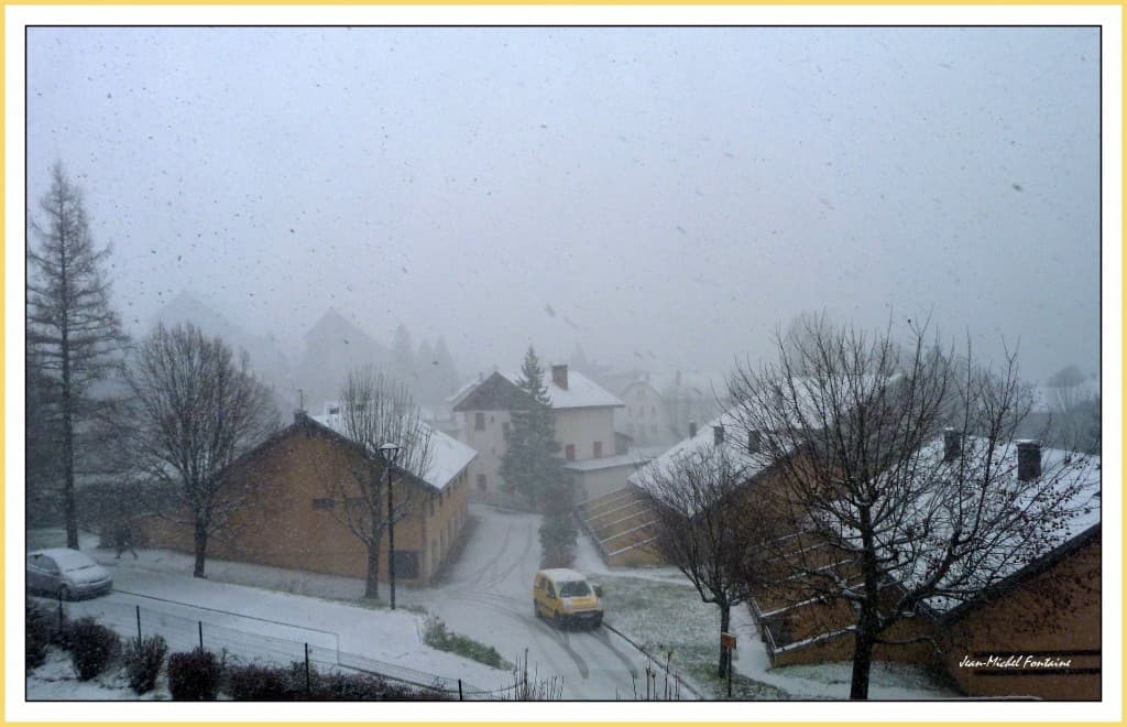 averse de neige forte