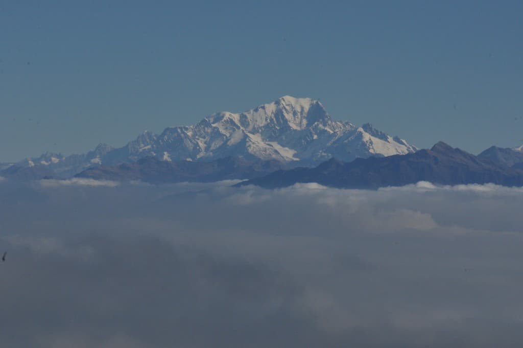 Mont Blanc et mer de nuages.