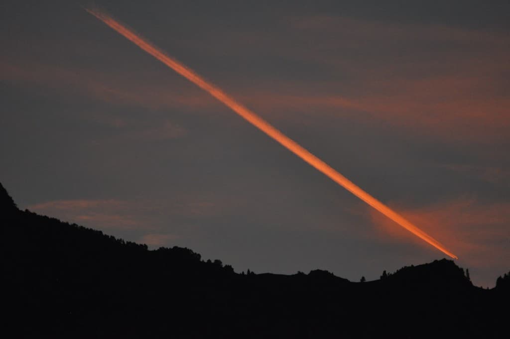 Trait de lumière sur la Dent de Crolles