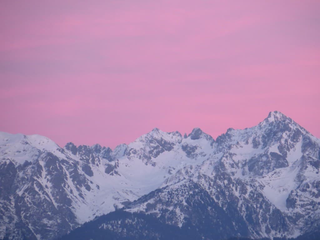 lever de soleil sur Belledonne