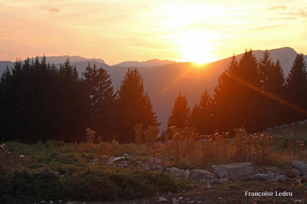 coucher de soleil au Pravouta