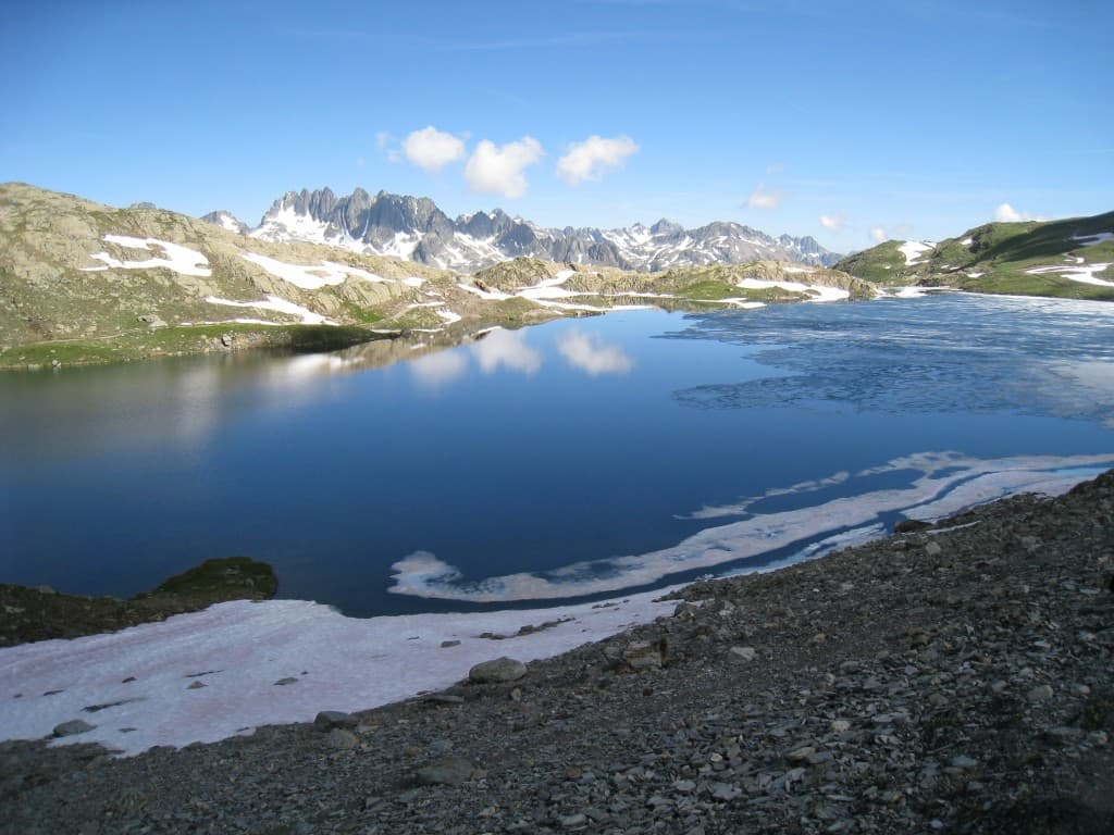 Lac Bramant, descente du Pic de l'Etendard
