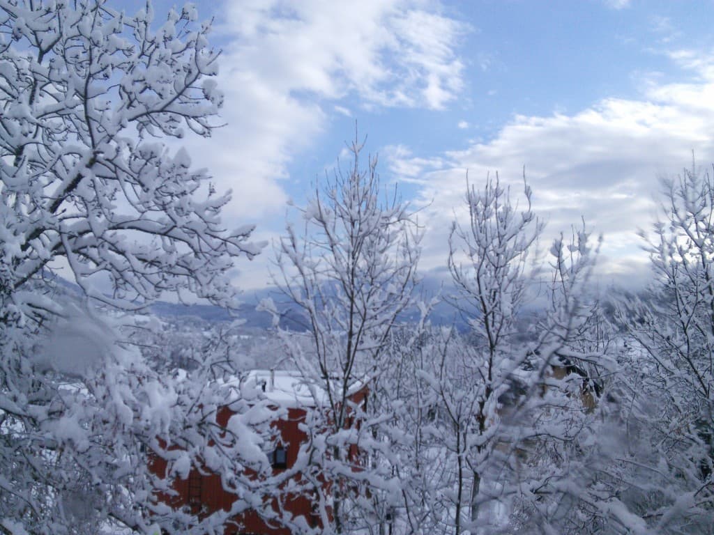 Neige le 1 avril à st Hilaire du Touvet