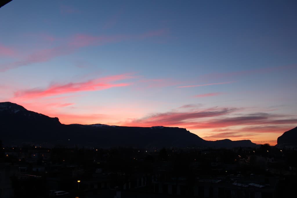 Couché de soleil sur le Vercors