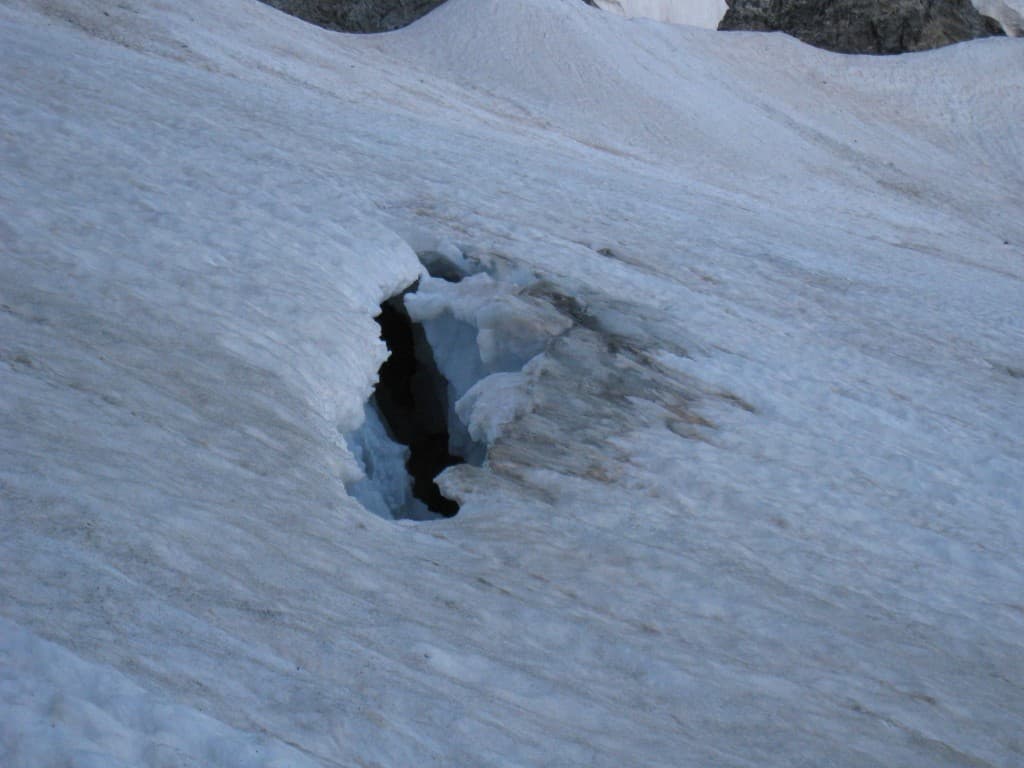 Crevasse, glacier du vallon de la Pilatte