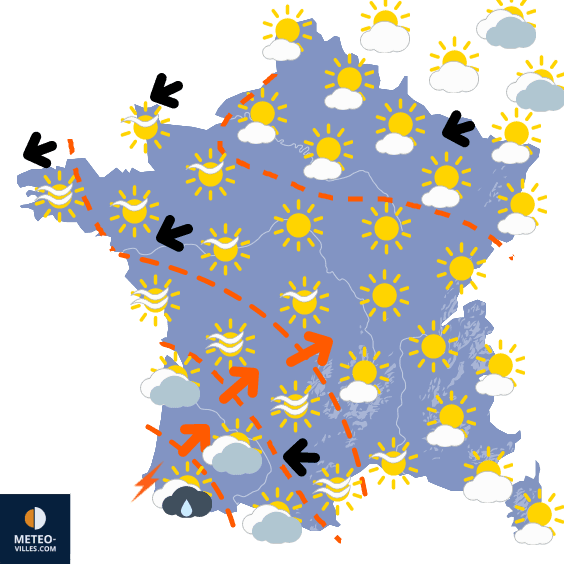 Météo stable au nord, plus changeante au sud