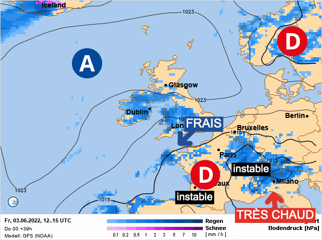 Carte de prévisions d'europe du Vendredi 3 juin 2022