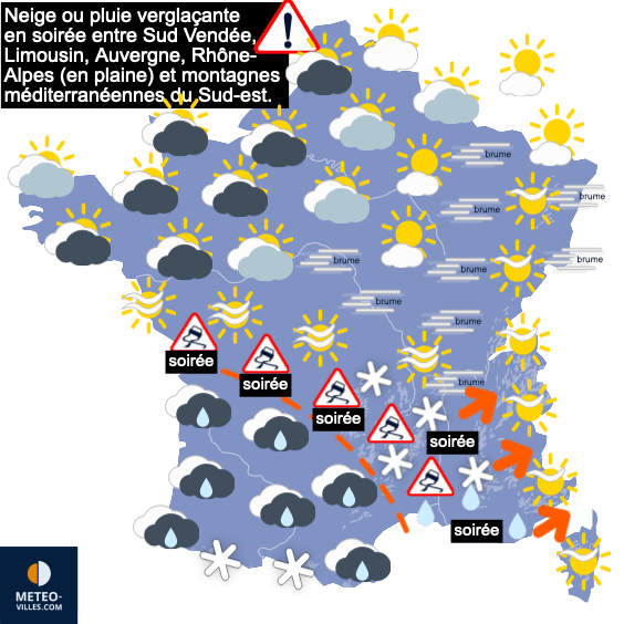Neige et verglas, puis fin du froid