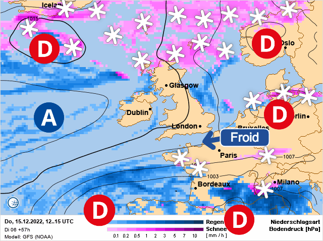 Carte de prévisions d'europe du Jeudi 15 décembre 2022