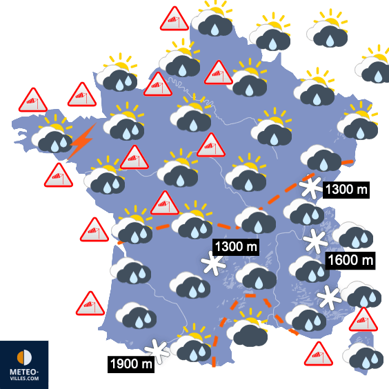 Météo : Persistance du courant perturbé océanique