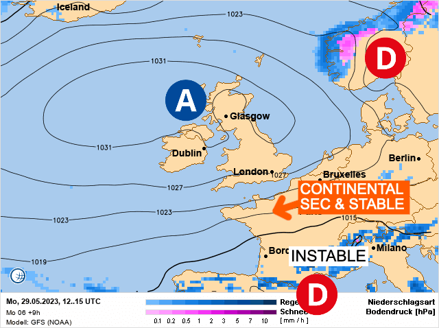 Carte de prévisions d'europe du Lundi 29 mai 2023