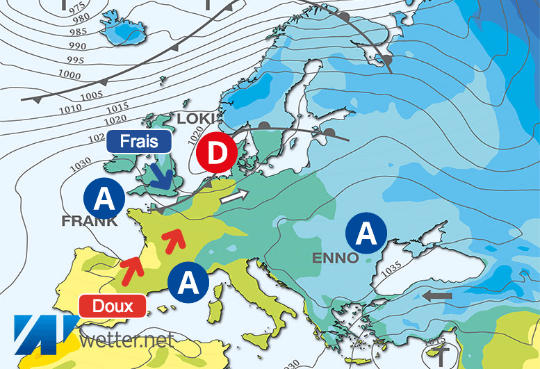 Carte de prévisions d'europe du Mardi 30 janvier 2024