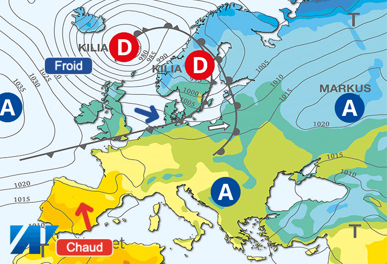Carte de prévisions d'europe du Vendredi 22 mars 2024