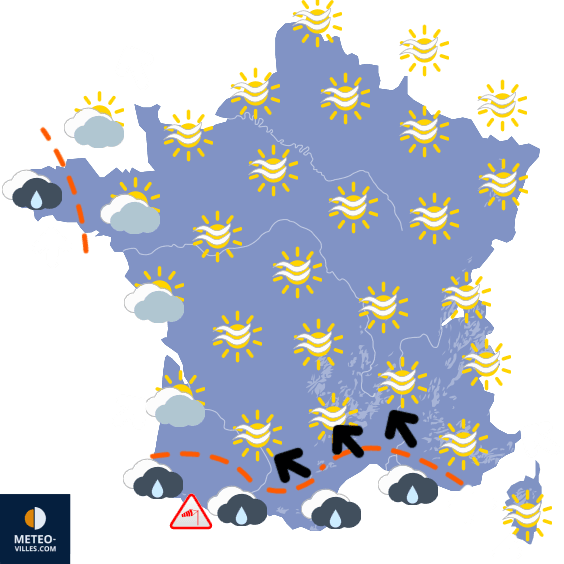 Carte de prévisions du temps