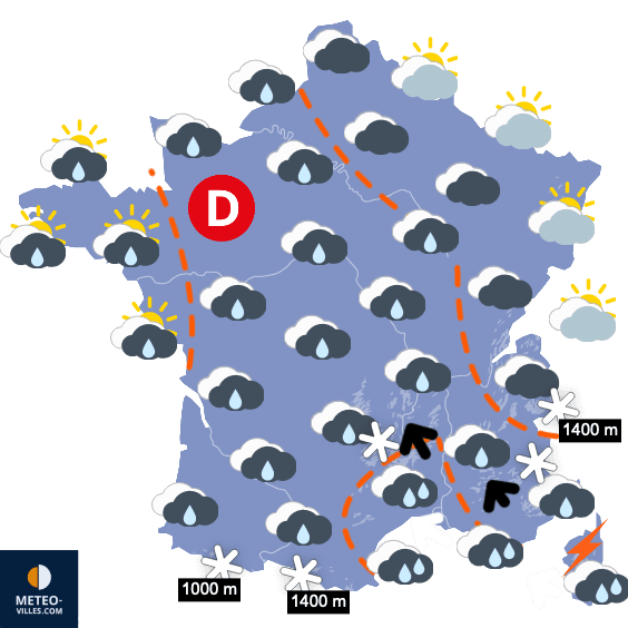 Carte de prévisions du temps