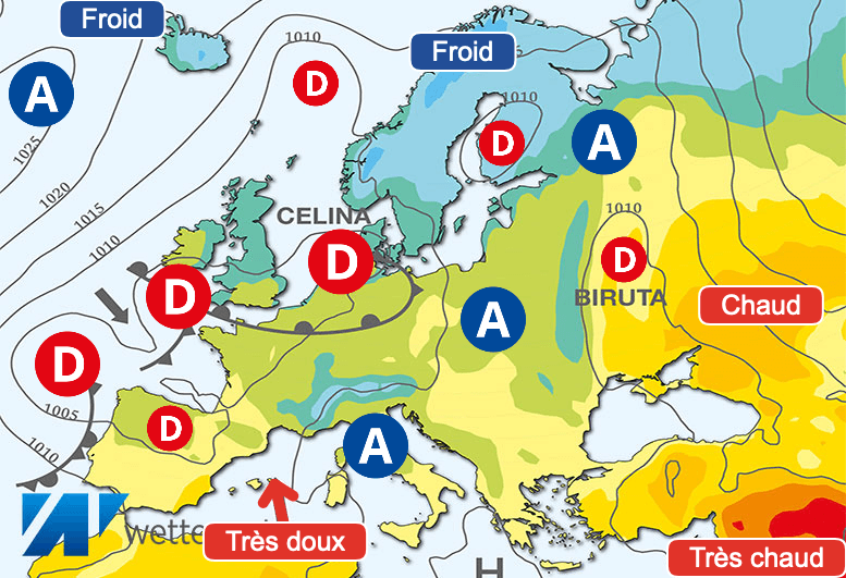 Carte de prévisions d'europe du Vendredi 26 avril 2024