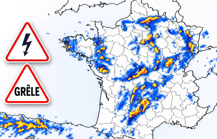 Orages de grêle mercredi et jeudi : le risque de phénomènes violents s’étend