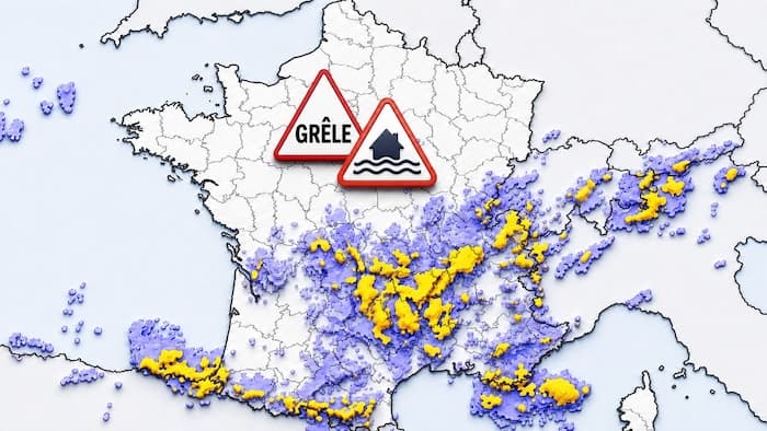 Grêlons jusqu’à 8 cm et inondations éclair : de violents orages menacent le sud samedi