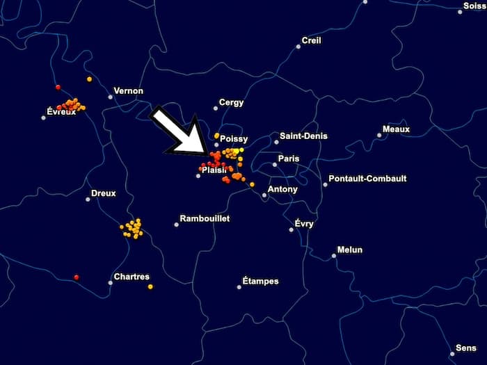 Des orages arrivent rapidement sur Paris et l’Île-de-France