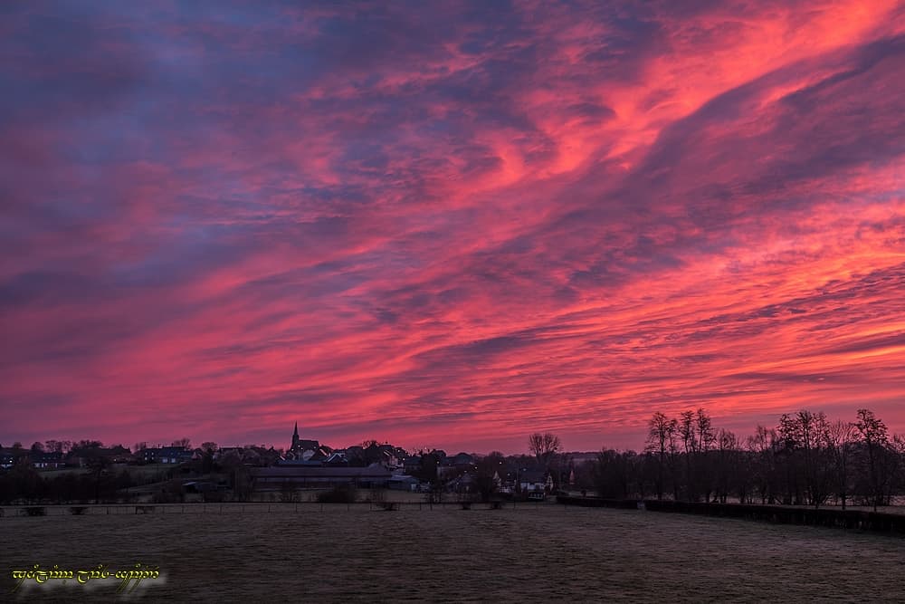 Couleur au-dessus du village