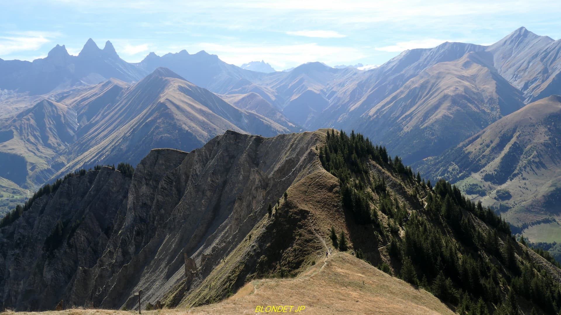 Aiguilles d'Arves vues du Mt Charvin