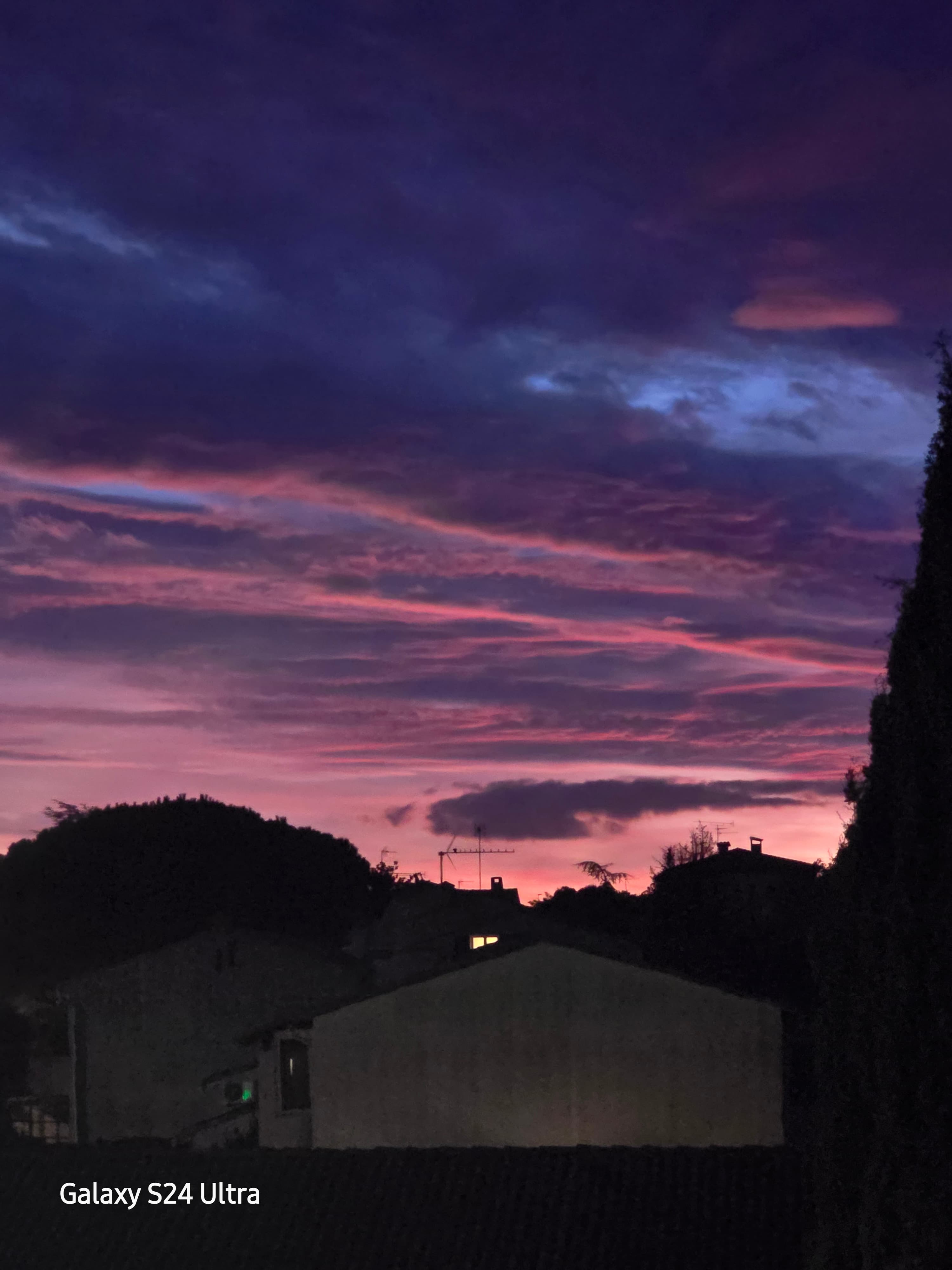 Couché de soleil  à  Montpellier