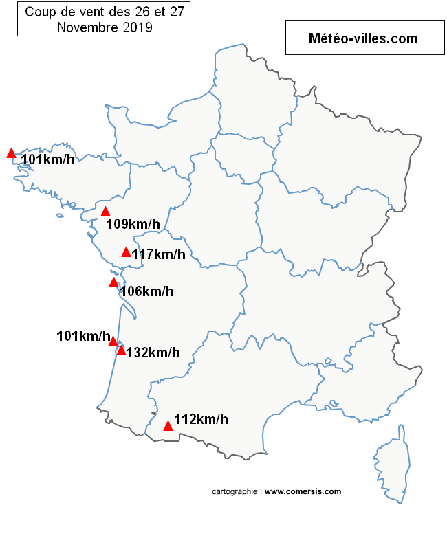 Image d'illustration pour Tempête et submersion marine sur l'Ouest de la France ces 26 et 27 Novembre