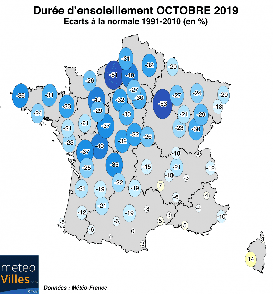 Image d'illustration pour Bilan d'octobre 2019 en France : doux mais très humide ! 