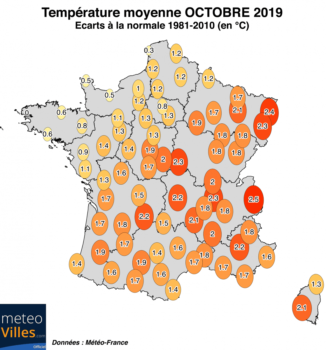 Image d'illustration pour Bilan d'octobre 2019 en France : doux mais très humide ! 