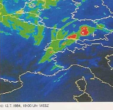 Image d'illustration pour Orages des 11 & 12 juillet 1984 en France et en Allemagne