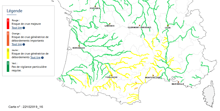 Image d'illustration pour Episodes pluvieux et orageux dans le Sud : suivi et prévisions