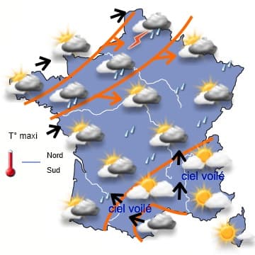 Toujours un temps menaçant sur la moitié Nord, mais plus agréable au sud