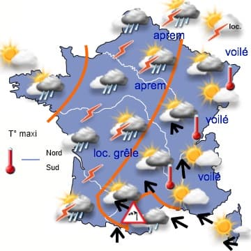 Les orages se déplacent vers l'Est, mais ne disparaîssent par réellement ailleurs
