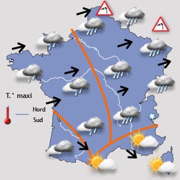 Une semaine très perturbée sur la moitié Nord