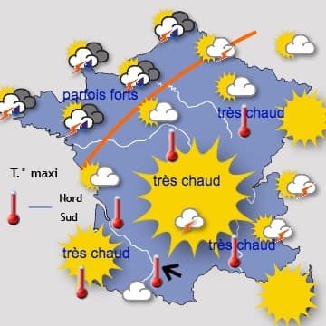 Avant que l'air océanique plus frais ne reprenne le dessus 