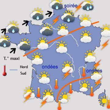 Plutôt chaud avec quelques orages 