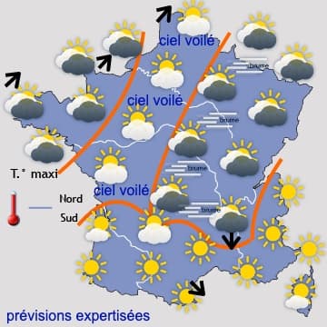 Redevenant plus agité dans le Nord-ouest et toujours très doux 