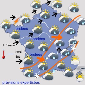 Plutôt perturbé au Nord, plutôt calme au Sud 