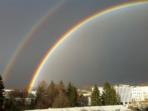 arc en ciel sur le campus