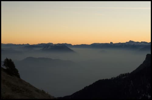 Coucher de soleil au dessus de Grenoble
