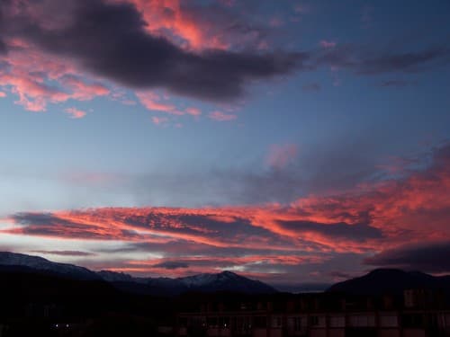 coucher de soleil (vue sur le sud )