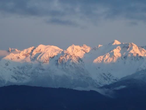 coucher soleil sur Belledonne