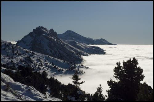 Emergence des rochers de l'Ours