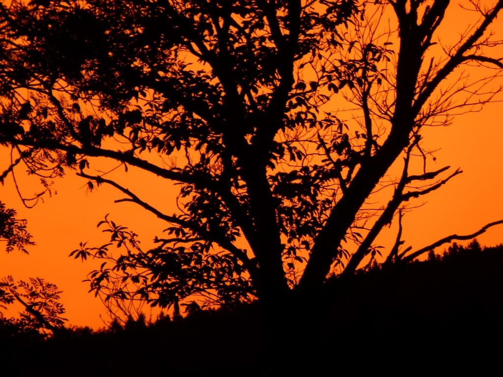 Coucher de soleil après l'orage