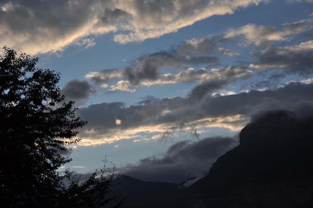 Féérie de lumières au soleil couchant.