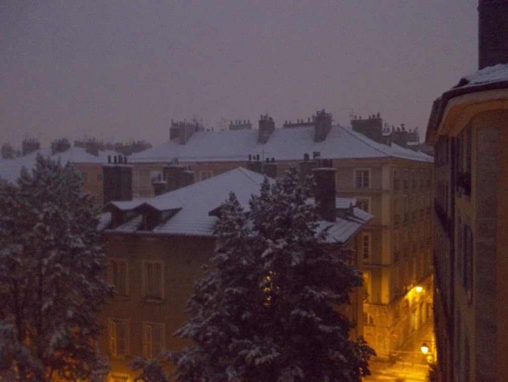 la neige ce matin à grenoble