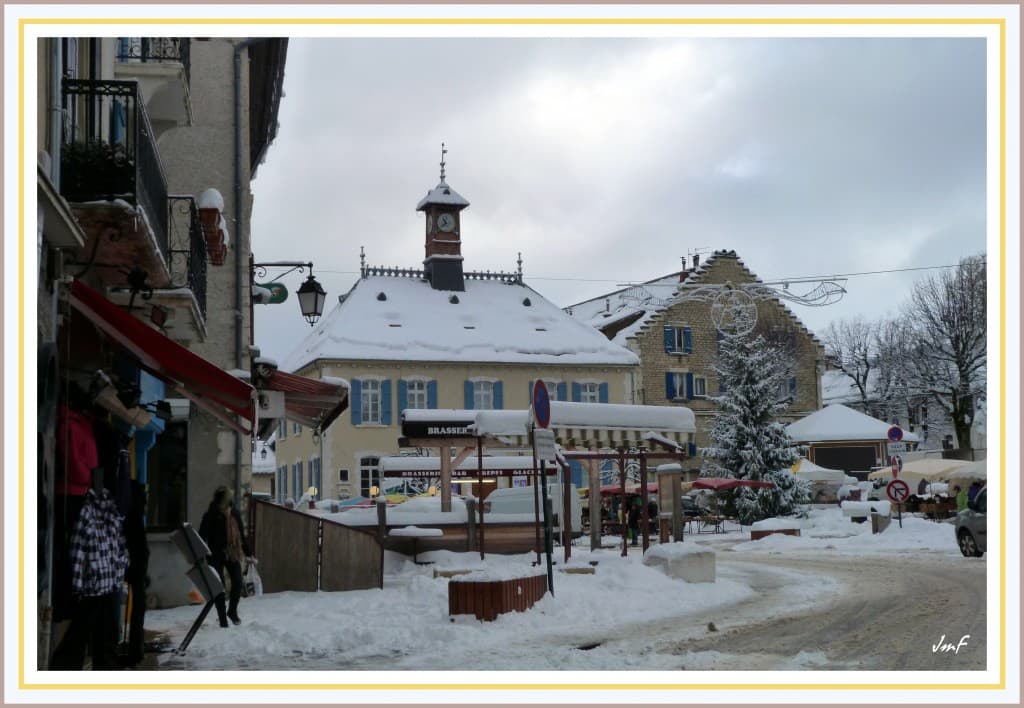 le village sous la neige