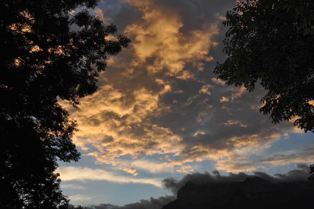 Lumières au soleil couchant.