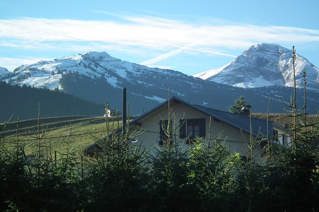 Neige tombée dans la nuit.